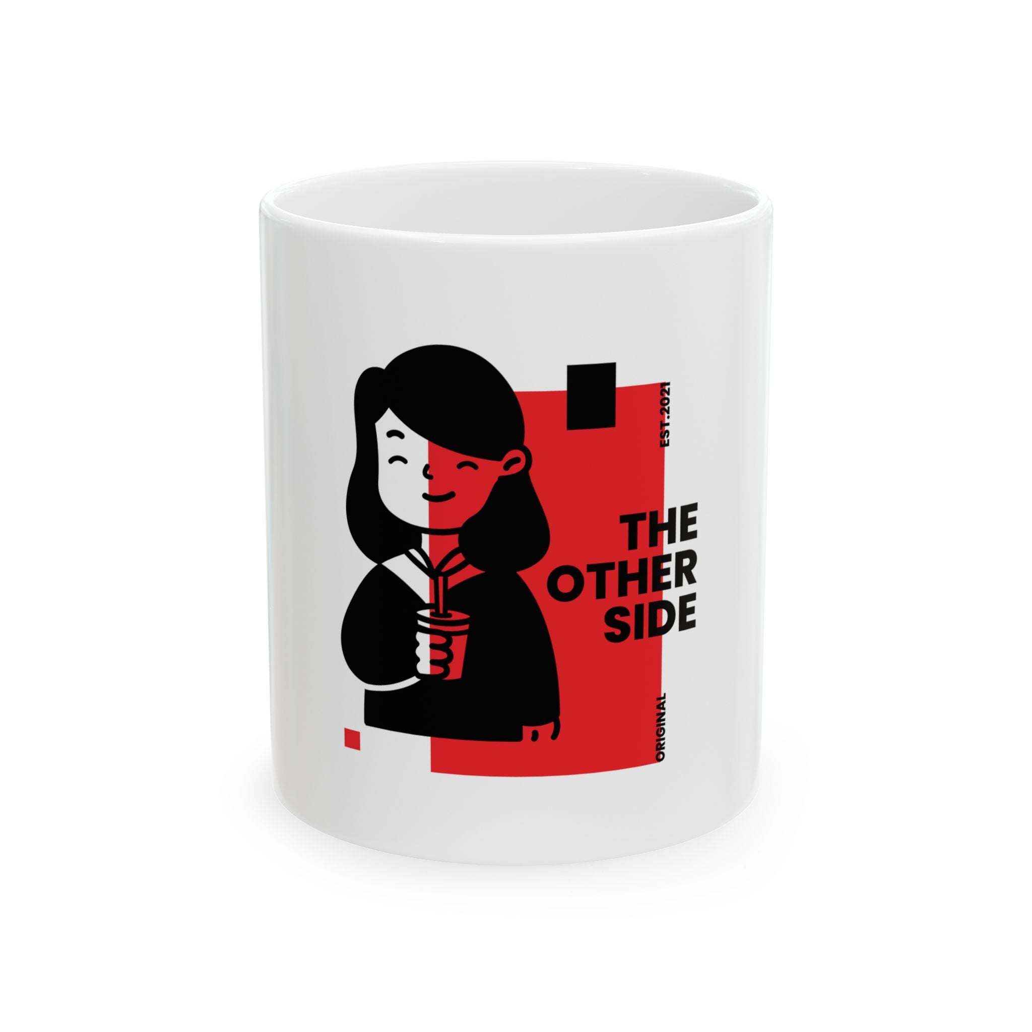 Artistic Ceramic Mug - "The Other Side" | Fun Gift, Coffee Lover, Tea Mug, Home Décor, Unique Design